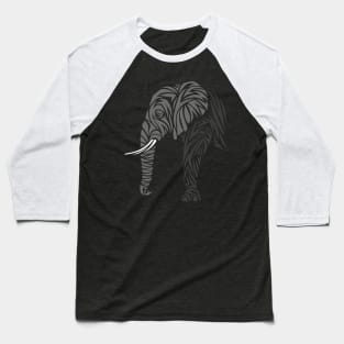 Tribal Elephant profile Baseball T-Shirt